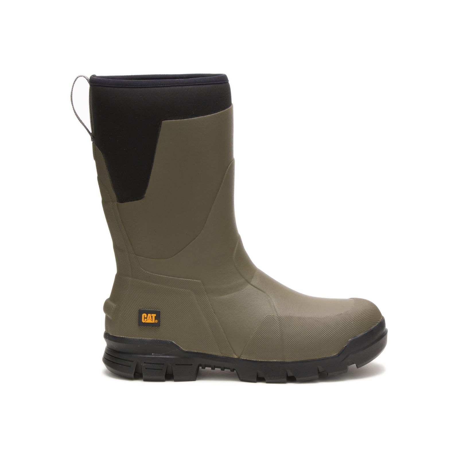 Caterpillar Boots Sale Pakistan - Caterpillar Stormers 11" Mens Rubber Boots Olive (847260-RQG)